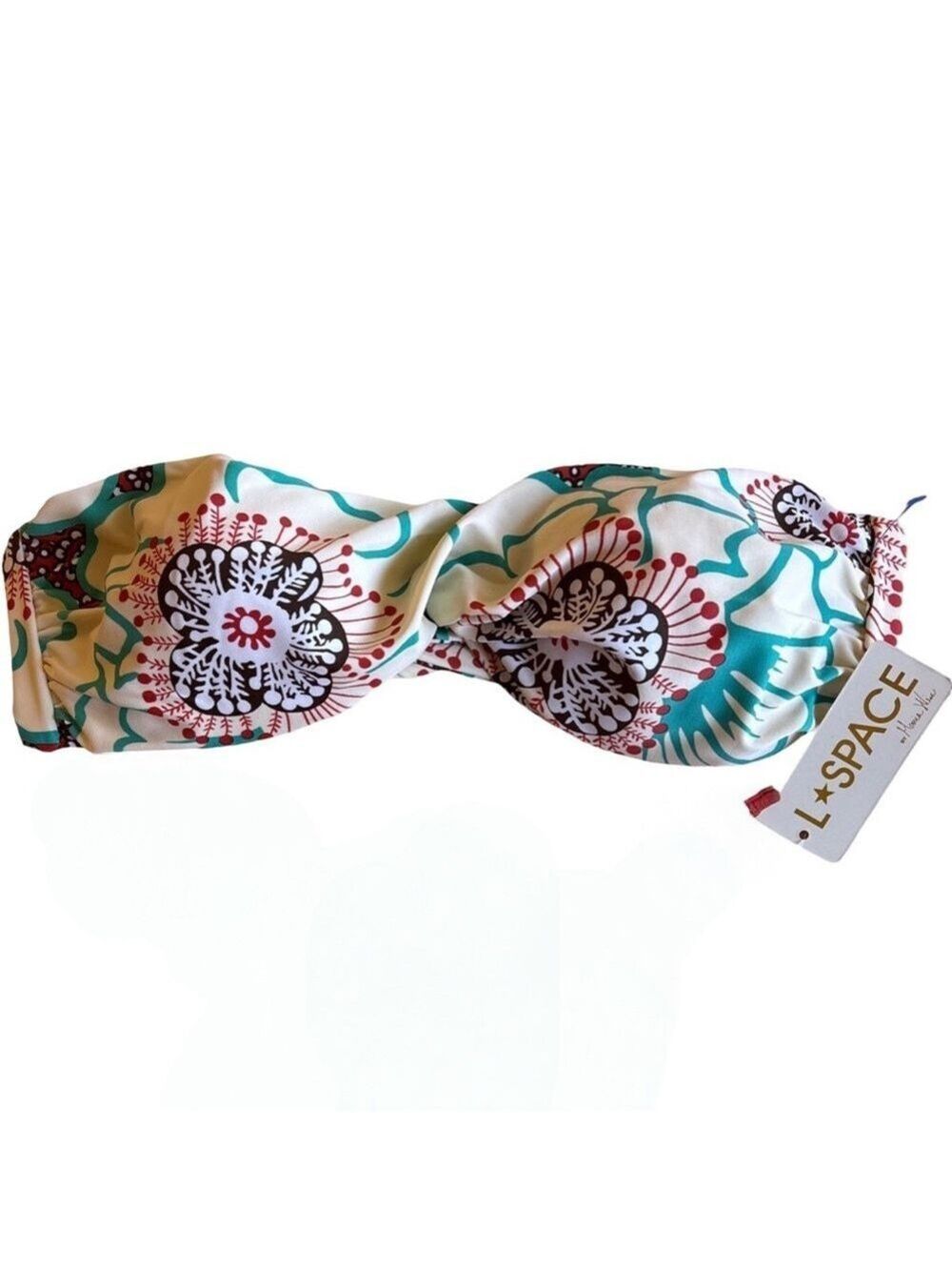 L*Space Stylish Multicolor Strapless Top, Bust 37-38